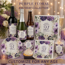 PURPLE AND WHITE FLORAL BIRTHDAY