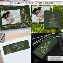 Modern Minimal Family Green Christmas Tree Foliage