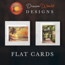 Artistic Flat Cards: Unique Digital Painting Desig