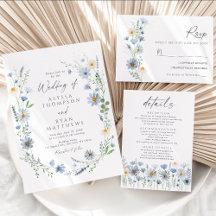 Dusty Blue Wildflower Wedding
