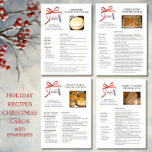 Christmas Cards with Holiday Recipes