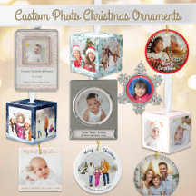 Custom Photo Christmas Tree Ornaments Collection