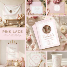 Pink Lace First Birthday