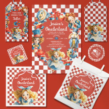 Alice in ONEderland Girl 1st Birthday Tea Party