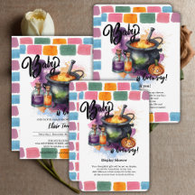 A Baby Is Brewing Watercolor Cute Halloween