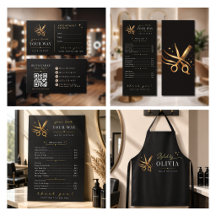 Hair stylist Obsidian Gold Salon Branding Suite