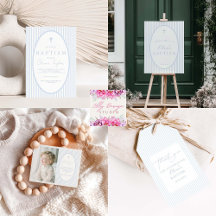 Blue Striped Boy Baptism