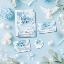 Heaven Sent Blue Baby Shower Suite