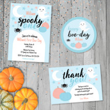 Blue Spooky One Birthday Party