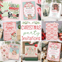 Festive & Fun Christmas Party Invitations