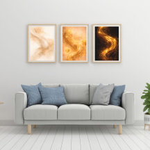 Golden Flow Abstract Wall Art – Luxury Modern Coll