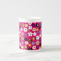 Small Floral Pattern Coffee Mugs & Coasters