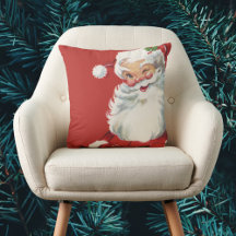 Vintage Christmas Santa Claus Designs on Pillows