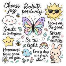 Kawaii Pastel Sticker Sheets – Cute Butterflies