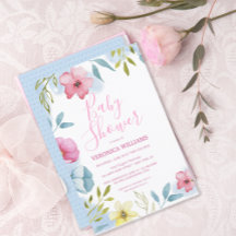 BABY GIRL SPRING FLORAL BABY SHOWER COLLECTION