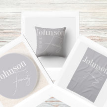 Personalized Family Name Gray Home Decor