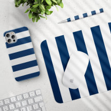 Navy Blue Stripes - Home Decor and Accessories