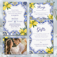 Mediterranean style wedding with tiles and lemons