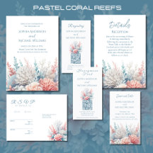 Pastel Coral Reef-Beach Wedding Collection