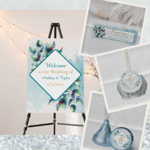 Watercolor Eucalyptus Botanical Greenery Wedding 