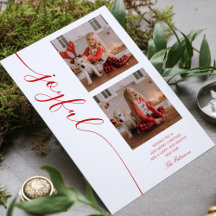 Joyful Christmas Calligraphy Script Photo Picture 