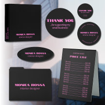 Professional Modern Black and Neon Pink Text 