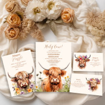 Cute Highland Cow Baby Shower