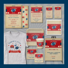 Vintage Football Baby Shower Collection