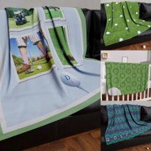Golf Theme Throw Blankets