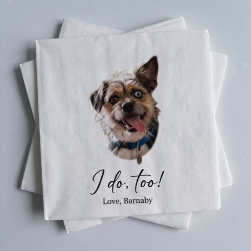 UGC Napkin Tabletop: the personalized paper napkin with Prof. Whiskers's portrait