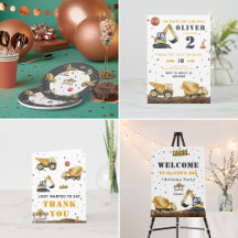 Colorful Construction Site: Birthday Joy