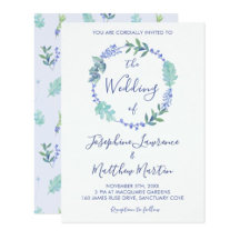 Purple Spring Floral Wreath Wedding Collection