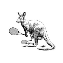 Kangaroo Doubles Tennis Player