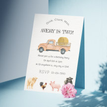 Watercolor Farmyard Fun: Happy Kids' Birthday 