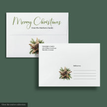 Boho neutral earthy Christmas envelopes #11B