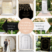 Elegant Wedding Backdrops And Welcome Signs