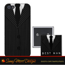 Black and Gray Pinstripe Suit and Tie Collection