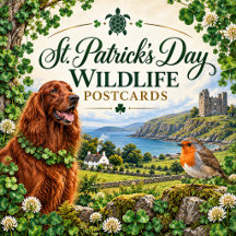 St Patricks Day Irish Wildlife Postcards