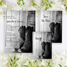 Rustic Cowboy Boots Country Wedding
