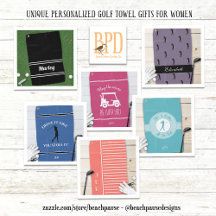Unique Personalized Golf Towel Gifts for Women 