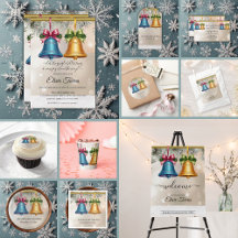 Modern Jingle Bells Christmas Ornament Baby Shower