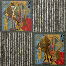 Home Decor -- Funky Hot Jazz on Grungy Stripes