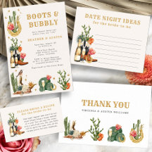 Wild West Cowboy Boots and Bubbly Bridal Shower