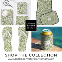 Vintage Green Willow Leaves