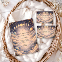 Moon Phases Space Baby Shower