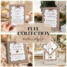 Neutral Brown Coffee Baby Shower Party