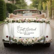 Wedding Getaway Car Banners