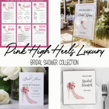 PINK HIGH HEELS LUXURY BRIDAL SHOWER COLLECTION