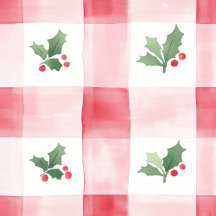 Pink Red Green Retro Christmas Patterns