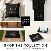 HOME   Elegant Minimalist Black Gold Monogram